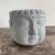 Buddha head planter for 8cm to 9cm pots in Black or Light Grey - Grey