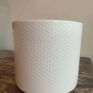 White planter with subtle dot design for up to 14cm pots
