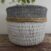 Grey, White and Jute planter for up to 9cm pots
