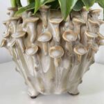Pearlescent Brown 'toadstool' Planter for up to 11cm pots