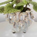 Pearlescent 'toadstool' Planter for up to 7.5cm pots