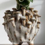 Brown 'toadstool' Planter for up to 7.5cm pots