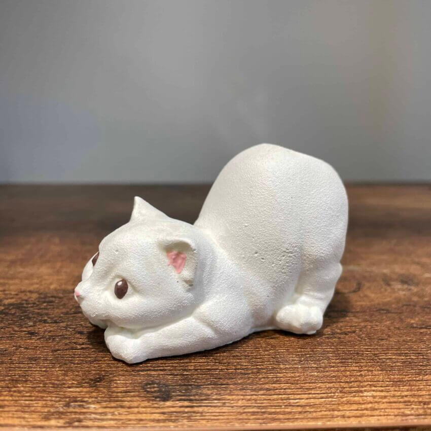 Cat Pen Holder – White Gift Ideas Handmade by Pam 2