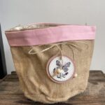Basket Planter Pink 15cm