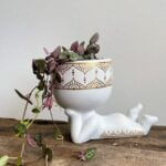 Lazy Day White Planter 6cm