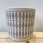 Grey Diamond Pattern Planter for 12cm pots