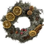 Handmade Reindeer Preserved Moss Wreath Winter Wonderland