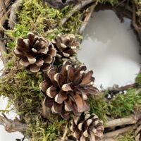 handmade moss rustic door & wall wreath farmhouse