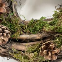 handmade moss rustic door & wall wreath farmhouse