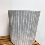 Elvans Extra Large Ceramic Gray Planter for 28cm pots
