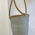 rustic seafoam medium hanging macrame basket for 15cm pot