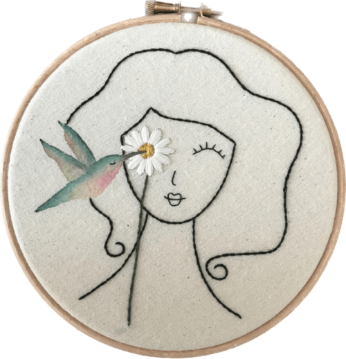 handmade embroidery by livia boots with flowers
