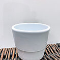 white ceramic simple planter for 6.5cm pots