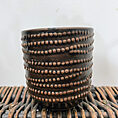brown chain dots ceramic planter for 7cm pots