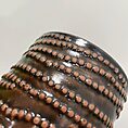 brown chain dots ceramic planter for 7cm pots
