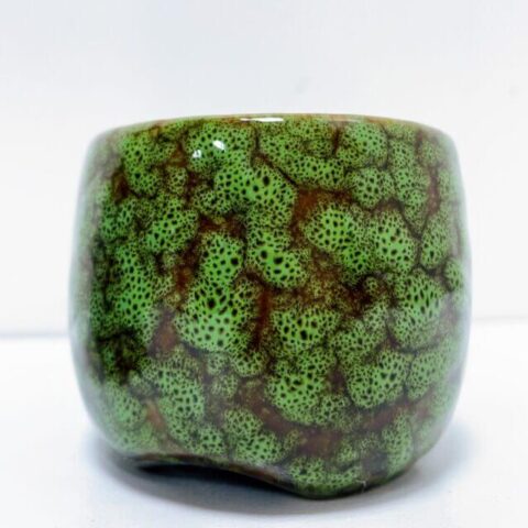 yellow ceramic planter for 6cm pots