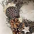 handmade moss rustic door & wall wreath moss & fern