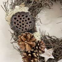 handmade moss rustic door & wall wreath moss & fern