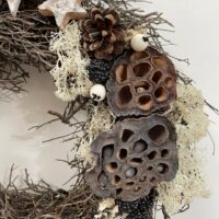handmade moss rustic door & wall wreath moss & fern