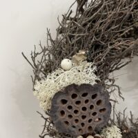handmade moss rustic door & wall wreath moss & fern
