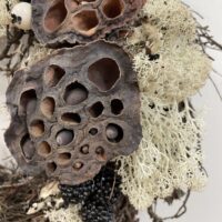 handmade moss rustic door & wall wreath moss & fern