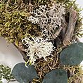 handmade moss rustic door & wall wreath moss & fern