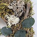 handmade moss rustic door & wall wreath moss & fern
