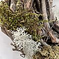 handmade moss rustic door & wall wreath moss & fern