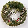 handmade moss rustic door & wall wreath moss & fern