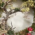 handmade moss rustic door & wall wreath moss & fern