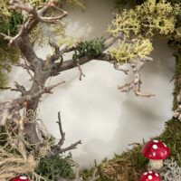 handmade moss rustic door & wall wreath moss & fern