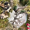 handmade moss rustic door & wall wreath moss & fern