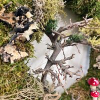 handmade moss rustic door & wall wreath moss & fern