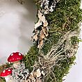 handmade moss rustic door & wall wreath moss & fern