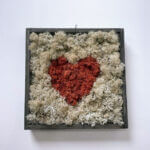 Handmade Preserved Moss Wall Art LOVE HEART