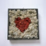 handmade preserved moss wall art heart
