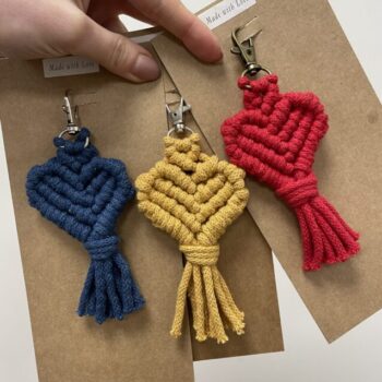Handmade Love Heart Zip Bag Keychain By Madame Olive Gift Ideas cactus 3