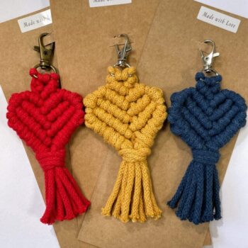 Handmade Love Heart Zip Bag Keychain By Madame Olive Gift Ideas cactus 2