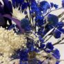 dried natural flowers rustic bouquet blue white
