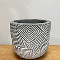 ridge rustic concrete planter for 6cm pots