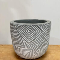 ridge rustic concrete planter for 6cm pots