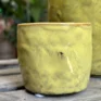 yellow glazed pot