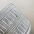 modern concrete planter with lines for 8cm pots