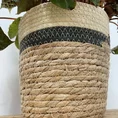 rustic seaweed natural black stripe basket large for 20cm pots