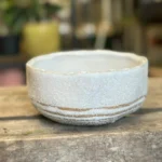 Glazed White Bowl Planter 14cm