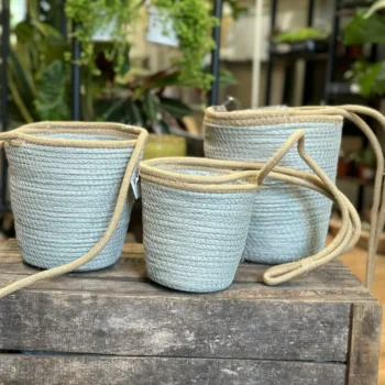 Rustic Woven Hanging Basket