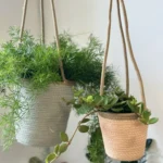 Rustic Woven Hanging Basket