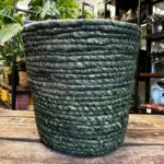 Rustic Natural Seaweed Basket Bottle Green LARGE
