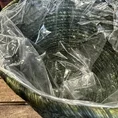 rustic natural seaweed basket bottle green large