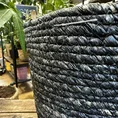 rustic natural seaweed basket bottle green large